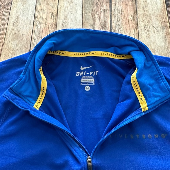 Nike 1/4 zip blue Livestrong pullover lightweight - Picture 3 of 4